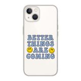 Manitoba iPhone 15 Plus ile Uyumlu Better Things Tasarımlı Şeffaf Telefon Kılıfı, Silikon, Çok Renkli