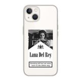 Manitoba iPhone 15 Plus ile Uyumlu Lana Del Rey Tasarımlı Şeffaf Telefon Kılıfı, Silikon, Çok Renkli