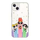 Manitoba iPhone 15 Plus ile Uyumlu Powerpuff Girls Tasarımlı Şeffaf Telefon Kılıfı, Çok Renkli