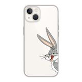Manitoba iPhone 15 Plus Uyumlu Baskılı Yumuşak Silikon Şeffaf Telefon Kılıfı, Bugs Bunny Desen