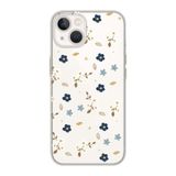 Manitoba iPhone 15 Plus Uyumlu Baskılı Yumuşak Silikon Şeffaf Telefon Kılıfı, Çiçek Desen