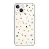 Manitoba iPhone 15 Plus Uyumlu Baskılı Yumuşak Silikon Şeffaf Telefon Kılıfı, Çiçek ve Arı Deseni