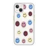 Manitoba iPhone 15 Plus Uyumlu Baskılı Yumuşak Silikon Şeffaf Telefon Kılıfı, Smiley Desen