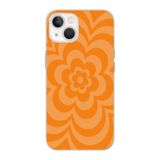 Manitoba iPhone 15 Plus Uyumlu Çiçek Tasarımlı Şeffaf Telefon Kılıfı, Silikon, Çok Renkli