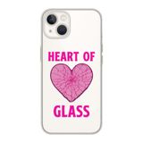 Manitoba iPhone 15 Plus Uyumlu Heart Of Glass Tasarımlı Şeffaf Telefon Kılıfı, Çok Renkli