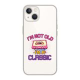 Manitoba iPhone 15 Plus Uyumlu I'm Classic Tasarımlı Şeffaf Telefon Kılıfı, Silikon, Çok Renkli