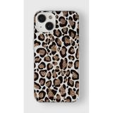 Manitoba iPhone 15 Plus Uyumlu Leopar Tasarımlı Baskılı Şeffaf Telefon Kılıfı