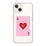 Manitoba iPhone 15 Plus Uyumlu Lucky You Kart Tasarımlı Baskılı Şeffaf Telefon Kılıfı