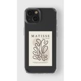 Manitoba iPhone 15 Plus Uyumlu Matisse Tasarımlı Şeffaf Telefon Kılıfı, Silikon, Çok Renkli