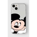 Manitoba iPhone 15 Plus Uyumlu Mickey Tasarımlı Baskılı Şeffaf Telefon Kılıfı