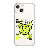 Manitoba iPhone 15 Plus Uyumlu Never Look Back Tasarımlı Şeffaf Telefon Kılıfı, Çok Renkli