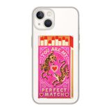 Manitoba iPhone 15 Plus Uyumlu Perfect Match Tasarımlı Şeffaf Telefon Kılıfı, Çok Renkli