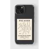 Manitoba iPhone 15 Plus Uyumlu Picasso Tasarımlı Şeffaf Telefon Kılıfı, Silikon, Çok Renkli