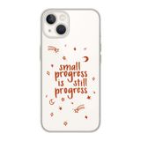 Manitoba iPhone 15 Plus Uyumlu Small Progress Tasarımlı Şeffaf Telefon Kılıfı, Çok Renkli