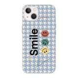 Manitoba iPhone 15 Plus Uyumlu Smile Tasarımlı Şeffaf Telefon Kılıfı, Çok Renkli