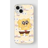 Manitoba iPhone 15 Plus Uyumlu SpongeBob Tasarımlı Baskılı Şeffaf Silikon Telefon Kılıfı