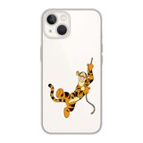 Manitoba iPhone 15 Plus Uyumlu Tiger Tasarımlı Şeffaf Telefon Kılıfı, Çok Renkli