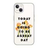 Manitoba iPhone 15 Plus Uyumlu Today Is Going To Tasarımlı Şeffaf Telefon Kılıfı, Çok Renkli
