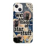 Manitoba iPhone 15 Plus Uyumlu We Are Made Of Star Stuff Tasarımlı Şeffaf Telefon Kılıfı, Çok Renkli