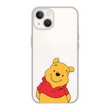 Manitoba iPhone 15 Plus Uyumlu Winnie Ayı Tasarımlı Şeffaf Telefon Kılıfı, Silikon, Çok Renkli