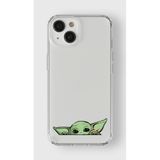 Manitoba iPhone 15 Plus Uyumlu Yoda Tasarımlı Baskılı Şeffaf Telefon Kılıfı