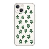 Manitoba iPhone 15 Plus Uyumlu Yonca Tasarımlı Baskılı Şeffaf Silikon Telefon Kılıfı