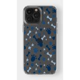 Manitoba iPhone 15 Pro Max ile Uyumlu Kedi ve Köpek Ayak İzleri Tasarımlı Şeffaf Silikon Kılıf, Çok Renkli