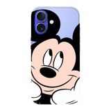 Manitoba iPhone 16 Plus Uyumlu Mickey Tasarımlı Baskılı Şeffaf Telefon Kılıfı
