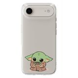 Manitoba iPhone 17 Air Uyumlu Baby Yoda Tasarımlı Baskılı Şeffaf Telefon Kılıfı