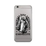 Manitoba iPhone 6 Plus / 6S Plus ile Uyumlu Baskılı Yumuşak Silikon Şeffaf Telefon Kılıfı, St. Michael Archangel Carmelite Desen