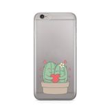 Manitoba iPhone 6 Plus / 6S Plus Uyumlu Baskılı Yumuşak Silikon Şeffaf Telefon Kılıfı, Kaktüs Desen