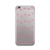 Manitoba iPhone 6 Plus / 6S Plus Uyumlu Baskılı Yumuşak Silikon Şeffaf Telefon Kılıfı, Pembe Paw Desen