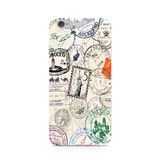 Manitoba iPhone 6/6S Uyumlu Baskılı Yumuşak Silikon Şeffaf Telefon Kılıfı, Posta Pulu Deseni