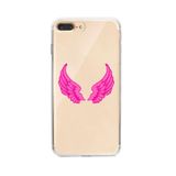Manitoba iPhone 7 Plus / 8 Plus ile Uyumlu Melek Kanadı Tasarımlı Şeffaf Telefon Kılıfı