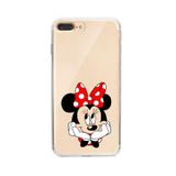 Manitoba iPhone 7 Plus / 8 Plus ile Uyumlu Minnie Mouse Tasarımlı Şeffaf Telefon Kılıfı