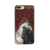 Manitoba iPhone 7 Plus / 8 Plus Uyumlu Atlar Tasarımlı Baskılı Şeffaf Telefon Kılıfı
