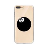 Manitoba iPhone 7 Plus / 8 Plus Uyumlu Baskılı Yumuşak Silikon Şeffaf Telefon Kılıfı, 8 Ball Desen
