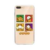 Manitoba iPhone 7 Plus / 8 Plus Uyumlu Baskılı Yumuşak Silikon Şeffaf Telefon Kılıfı, Garfield Desen