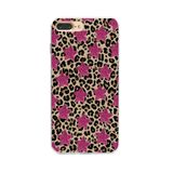 Manitoba iPhone 7 Plus / 8 Plus Uyumlu Baskılı Yumuşak Silikon Şeffaf Telefon Kılıfı, Leopar Desenli