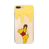 Manitoba iPhone 7 Plus / 8 Plus Uyumlu Baskılı Yumuşak Silikon Şeffaf Telefon Kılıfı, Sarı Desen