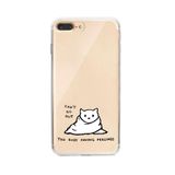 Manitoba iPhone 7 Plus / 8 Plus Uyumlu Cant Go Out Tasarımlı Şeffaf Telefon Kılıfı