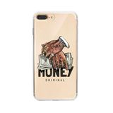 Manitoba iPhone 7 Plus / 8 Plus Uyumlu Criminal Money Tasarımlı Şeffaf Telefon Kılıfı