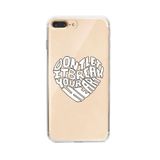 Manitoba iPhone 7 Plus / 8 Plus Uyumlu Dont Let It Tasarımlı Şeffaf Telefon Kılıfı