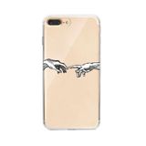 Manitoba iPhone 7 Plus / 8 Plus Uyumlu Eller Tasarımlı Şeffaf Telefon Kılıfı