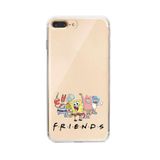 Manitoba iPhone 7 Plus / 8 Plus Uyumlu Friends Tasarımlı Baskılı Şeffaf Telefon Kılıfı