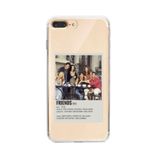 Manitoba iPhone 7 Plus / 8 Plus Uyumlu Friends Tasarımlı Şeffaf Telefon Kılıfı, Çok Renkli