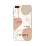 Manitoba iPhone 7 Plus / 8 Plus Uyumlu Good Things Are Coming Tasarımlı Şeffaf Telefon Kılıfı