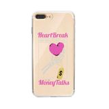 Manitoba iPhone 7 Plus / 8 Plus Uyumlu Heart Break Tasarımlı Şeffaf Telefon Kılıfı, Çok Renkli
