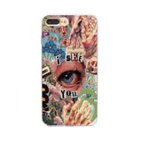 Manitoba iPhone 7 Plus / 8 Plus Uyumlu I See You Tasarımlı Baskılı Şeffaf Telefon Kılıfı