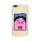 Manitoba iPhone 7 Plus / 8 Plus Uyumlu Im Cool Tasarımlı Şeffaf Telefon Kılıfı, Çok Renkli